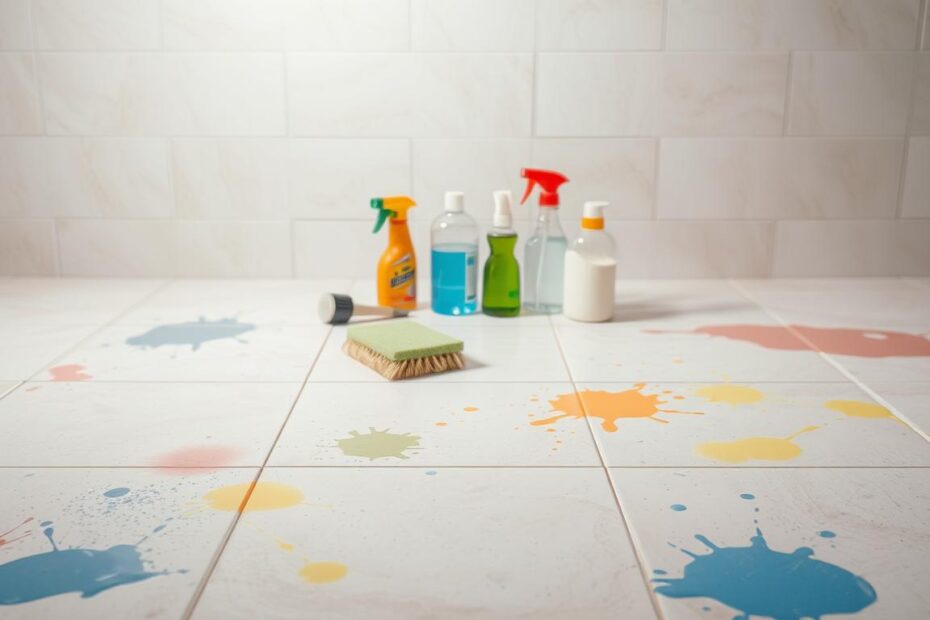 czym zmyć farbę z płytek