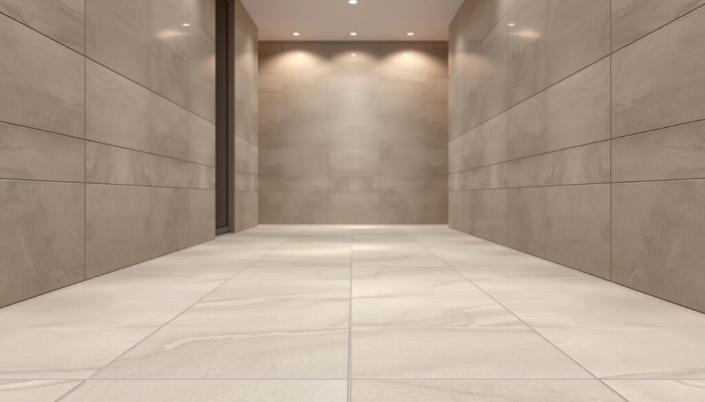 płytki ułożone wzdłuż