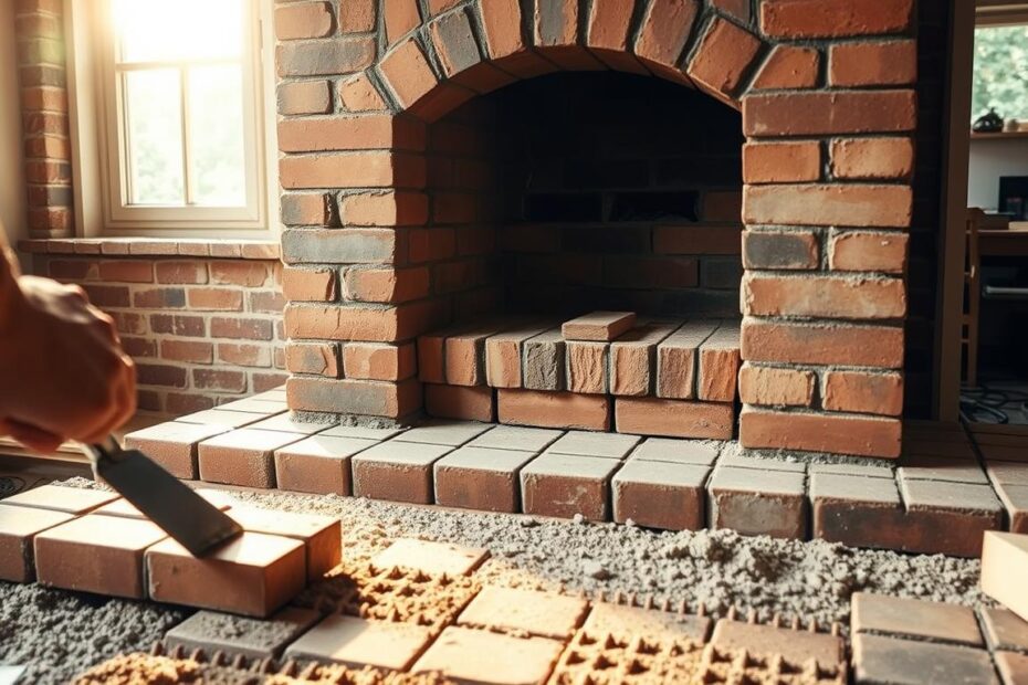 jak zbudować kominek z cegły