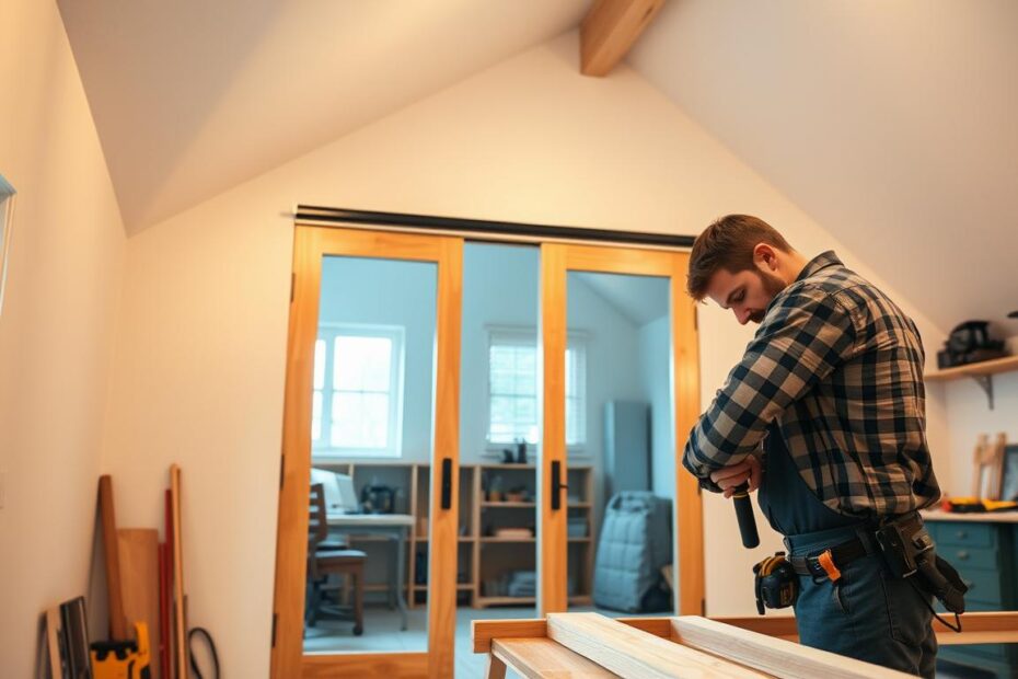 Jak zamontować drzwi przesuwne pod skosem